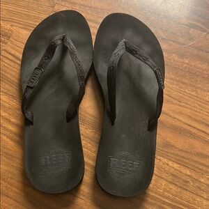 Reef Black Flip Flops Womens